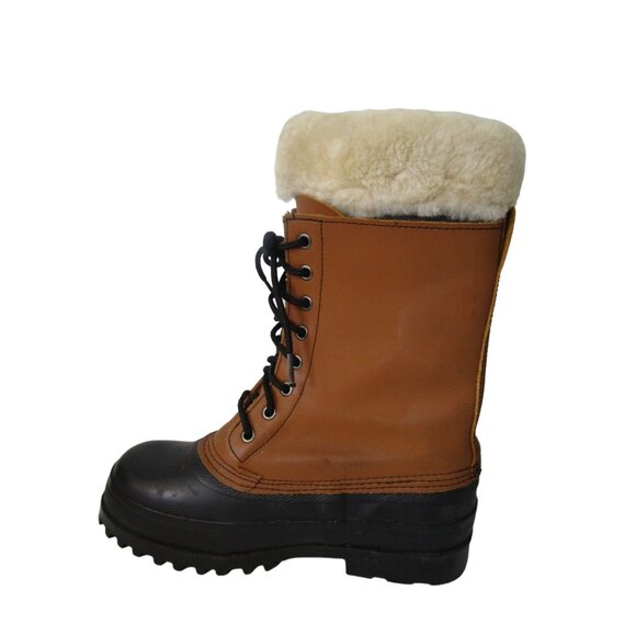 Vintage J. Crew Rubber Duck Boot Leather Upper Removable Wool Liner Sz 8 EUC main image 11